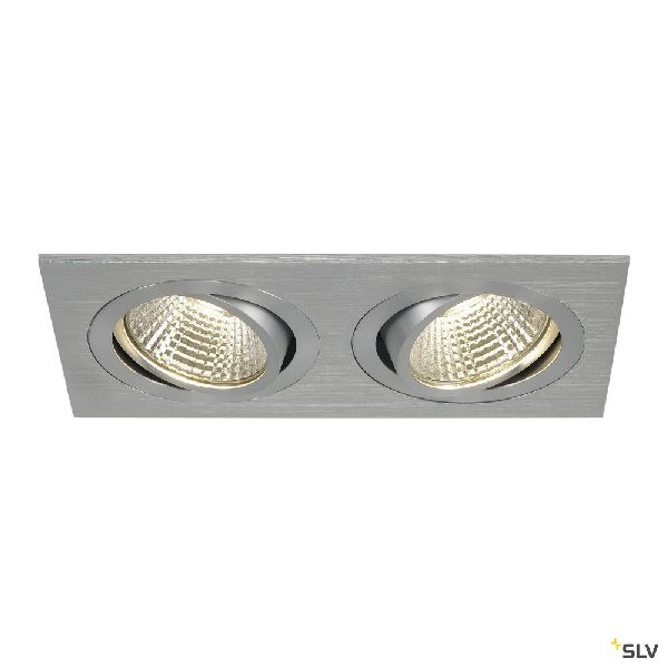 NEW TRIA 155, double, LED, alu brossé, 14W, 3000K, 38°, clips resso 113926