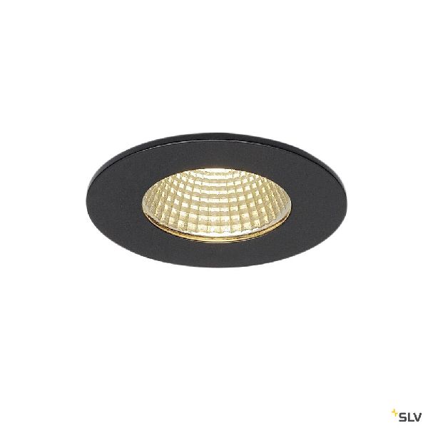 PATTA-I encastré plafond, rond, noir, 12W, 3000K, 38°, alim incluse 114420