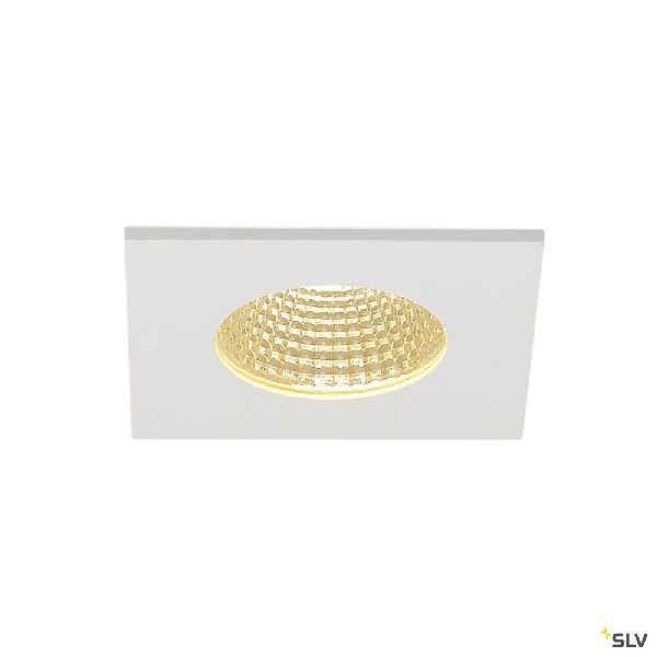 PATTA-I encastré plafond, carré, blanc, 12W, 3000K, 38°, alim incluse 114431