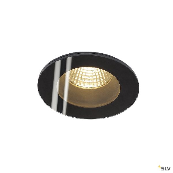 PATTA-F, encastré plafond, rond, noir, 12W, 3000K, 38°, alim incluse 114440