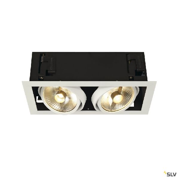 KADUX, QPAR111, encastré carré, blanc, max. 2x75W 115551