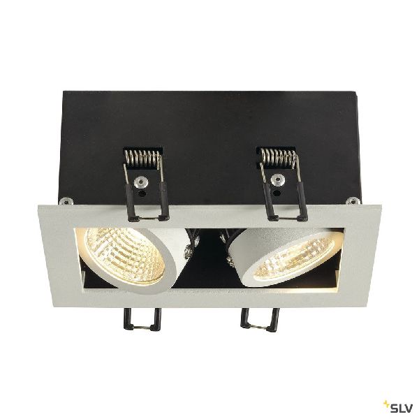 KADUX, encastré carré, 2 LED, blanc, 15W, 3000K, 38°, alim incluse 115711