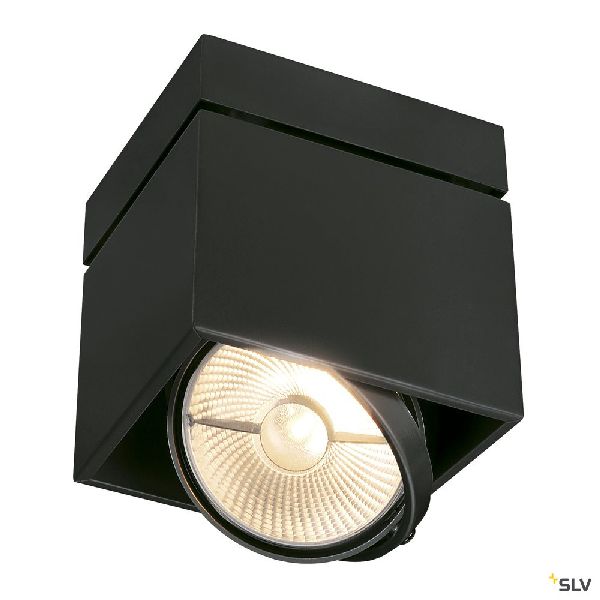 KARDAMOD, plafonnier intérieur, simple, carré, noir mat, GU10/QPAR111, 75W max 117100