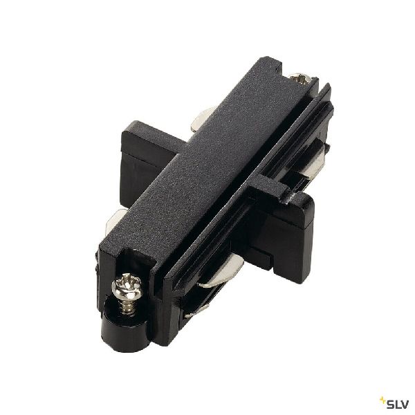 Connecteur droit pour rail 1 allumage 16A max, noir, électrique 143090