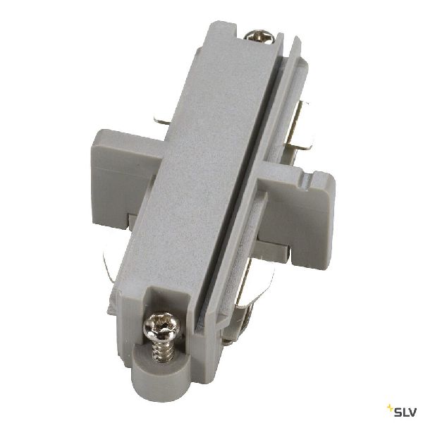 Connecteur droit pour rail 1 allumage 16A max, gris, électrique 143092