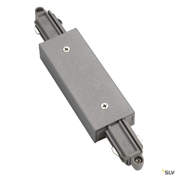 Connecteur droit pour rail 1 allumage 16A max, gris, avec alimentation 143102