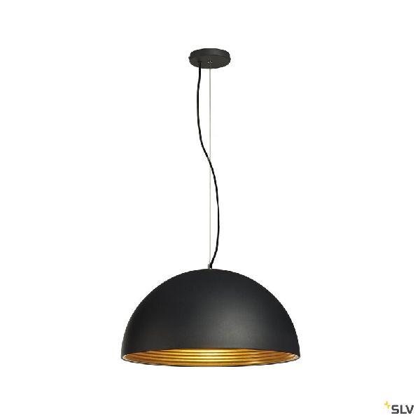 FORCHINI M 50, suspension intérieure, Ø 50 cm, noir/or, E27, 40W max 155930