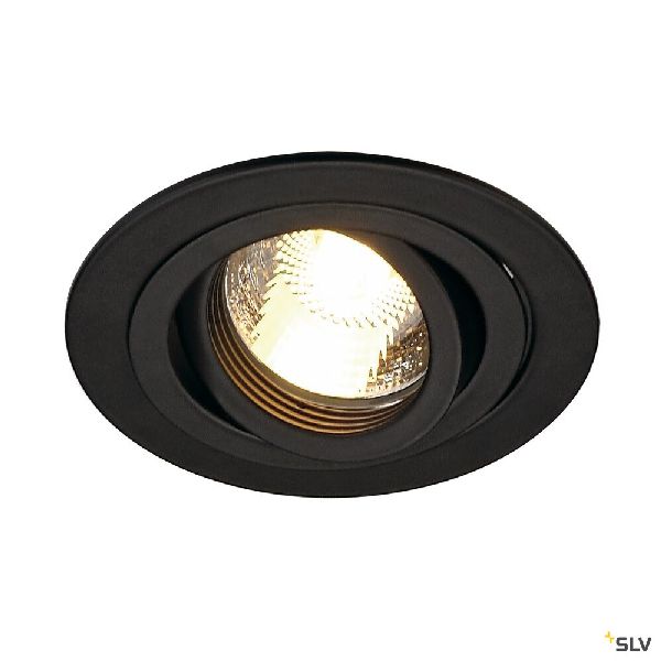 PIREQ, encastré de plafond intérieur, rond, noir mat, GU10/QPAR51, 50W max 199980