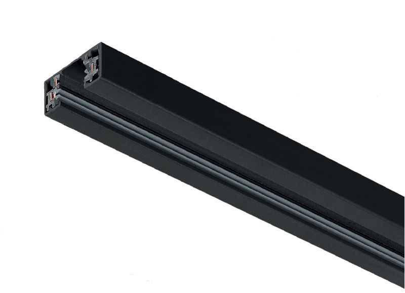 Luminaire  Rail 2M noir 1 allumage sans alim et embout