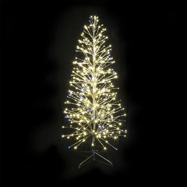 SPRAY- Sapin spray argent ,10m Blanc chaud pétillant - Festilight 40478-AP9