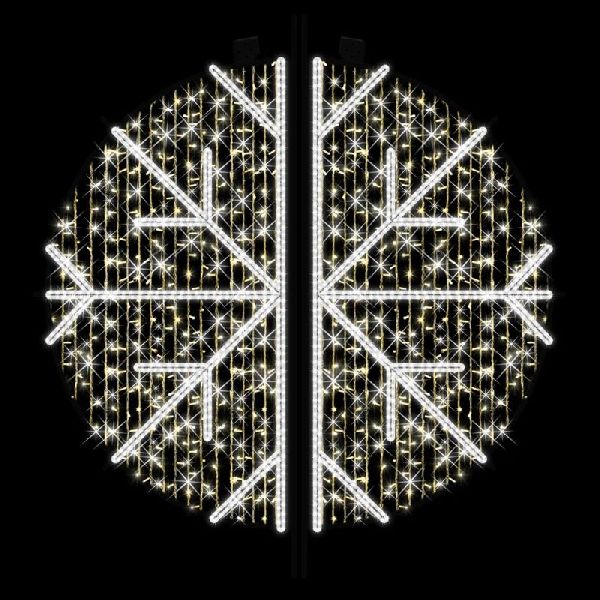 SNOWFLAKE - Motif ,8mxL0,9m230V Blanc/blanc chaud pétillant - Festilight 43226LED-0P9