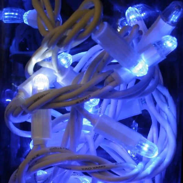 ORIGINAL- Guirlande 10m 100LEDcâble blanc230V Bleu pétillant - Festilight 54380-1-W3-Z