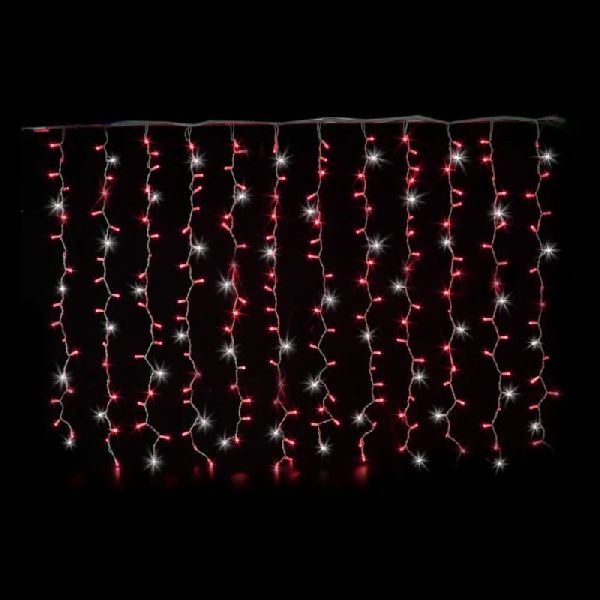 MASTER - Rideau Racc 2x1,5m 12 desc. 230V Rouge pétillant - Festilight 54412-12-W2-Z