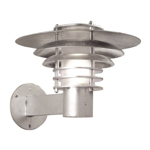 Luminaire Applique Metal Galvanise E27 60W 230V IP54 CL2
