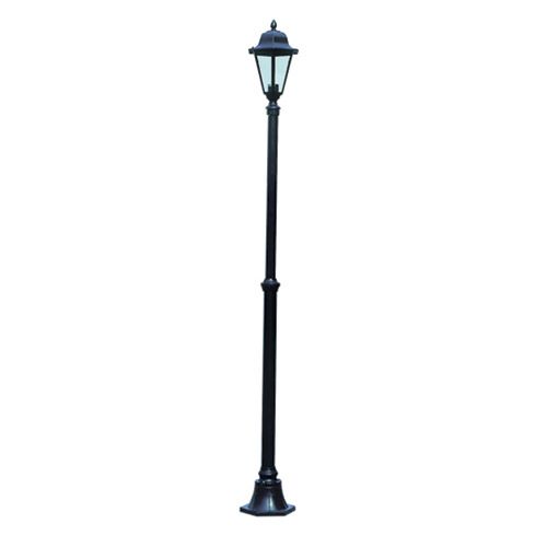 Luminaire  Borne 1 Tete E27 100W noir IP44 230V