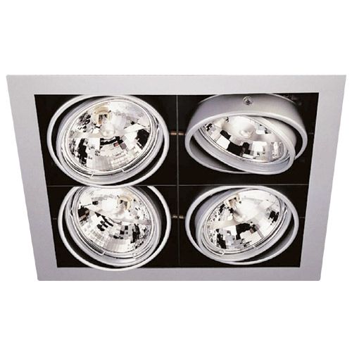 Luminaire Cadran blanc 4x50W ampoule et alim inclu 230V