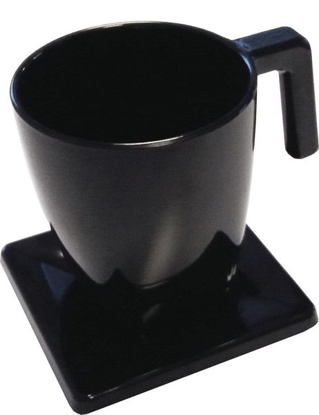 Plateau MAESTRO 1 tasse 200ml/1 soucoupe noire - JVD 8661164