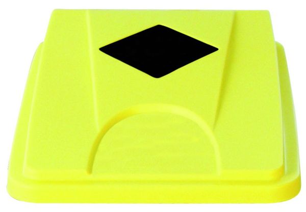 COUVERCLE jaune fente carrée collecteur 60/80L - JVD 8991102