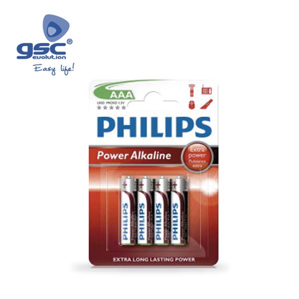 Pile Alcaline PHILIPS LR03 (AAA) Blister 4 Ud. | 009000311