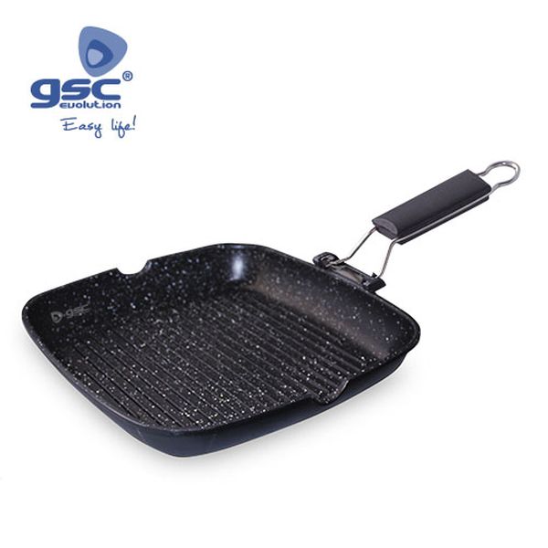 Poêle Grill manche rabattable effet pierre 280x280 | 002702566