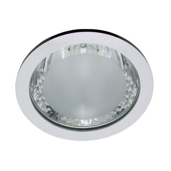 [BLK-242R] Luminaire  Encastré Fluocompacte rond 230V 2x42W blanc (ampoules non inclus)