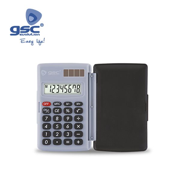 Calculatrice de poche 8 chiffres solaire et piles | 002402598