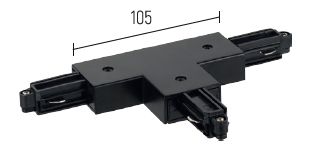 [RAIL-210N-8] Luminaire Jonction T noir 1 allumage
