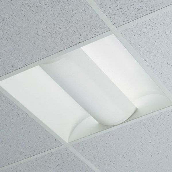 Luminaire Appareil fluorescent Encastré 2x55W 2G11 blanc Indirect 230V
