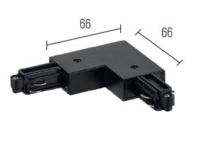 Luminaire Coude 90° noir 1 allumage