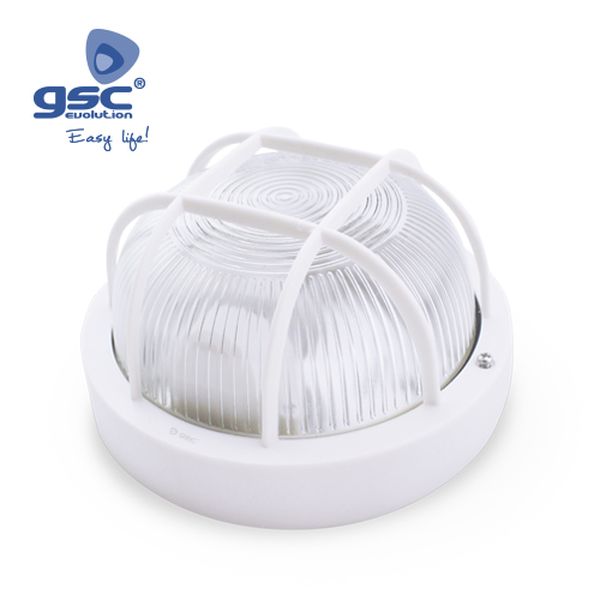 Applique ovale plastique avec grille , E27 60W 230 | 000700156