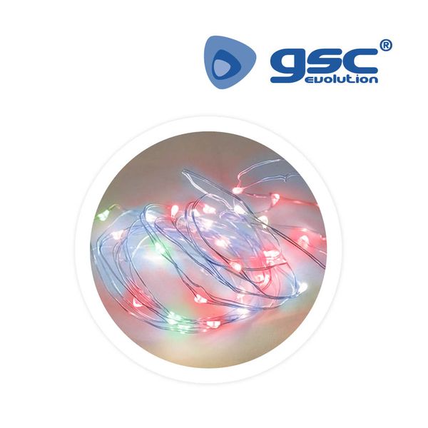 Guirlande LED 5M multicolor 50 LEDS. Batería 3xAA | 005204412