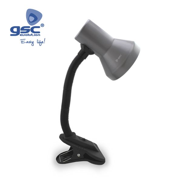 Lampe avec pinces de fixation E27 Max.40W - Gris | 001900405