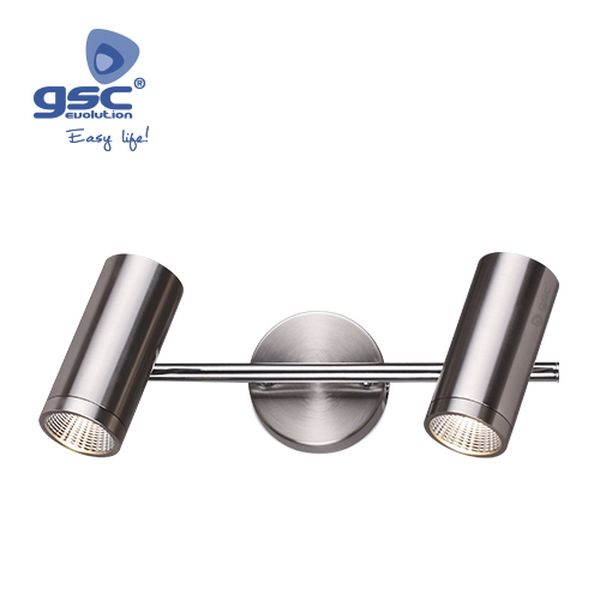 Plafonnier double linéaire GU10 Max.60W Nickel sat | 000705204