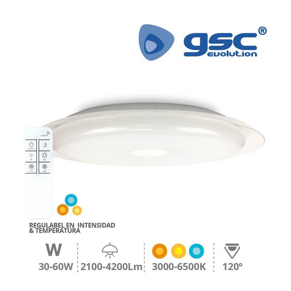 Plafonnier réglable Venus 30W (3000K - 6000K) et 6 | 203605011