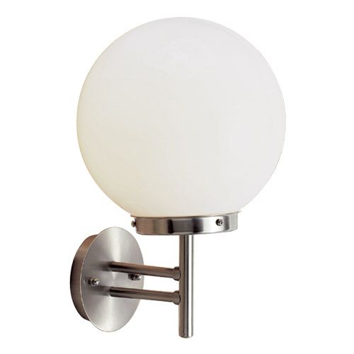 Luminaire Applique inox-opal E27 100W IP44 230V