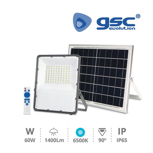 Projecteur solaire 60W 6500K IP65 | 202615001