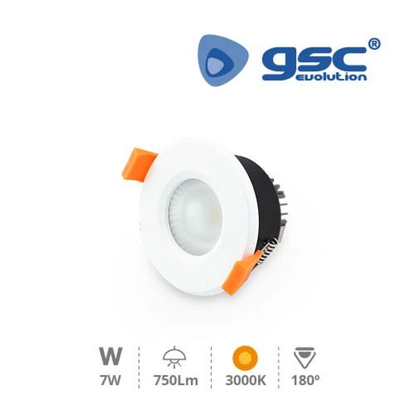 Spot encastrable rond LED 6W 3000K IP44 - Blanc | 000702143