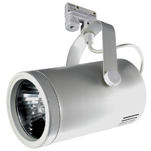 [LK-XFST63-5] Luminaire Projecteur Rail 3 allumages argent G12 70W 230V