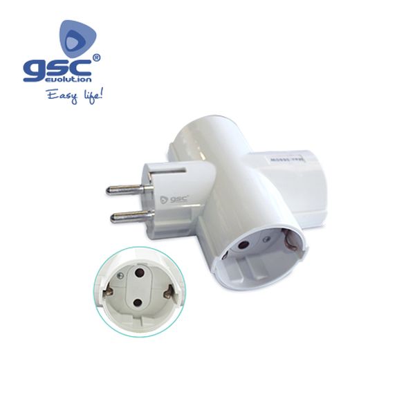 Adaptateur Triple sortie intérieur bakélite 10/16A | 000200601