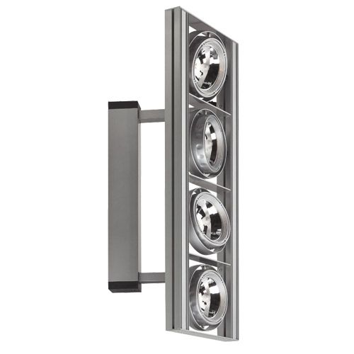 Luminaire Cadran en ligne 4xAR111 50W+alim+lampes 230V