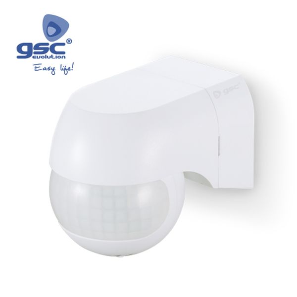 Detecteur de mouvement blanc 180D réglable jour / | 001400148