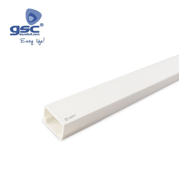 Goulotte Cache fils électrique blanche adhésive 2M | 000300613