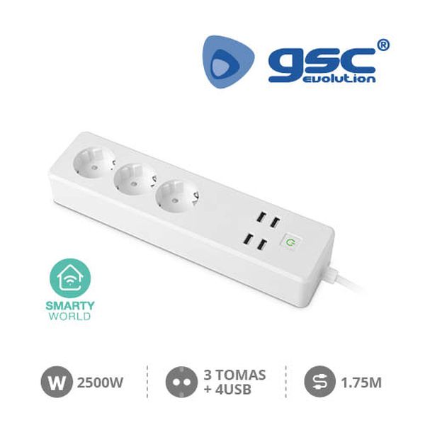 3T+ 4 USB (3x1,5mm) base multiple intelligente 1,7 | 000803368
