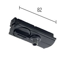 [RAIL-210N-9] Luminaire  Adaptateur 6A noir 1 allumage