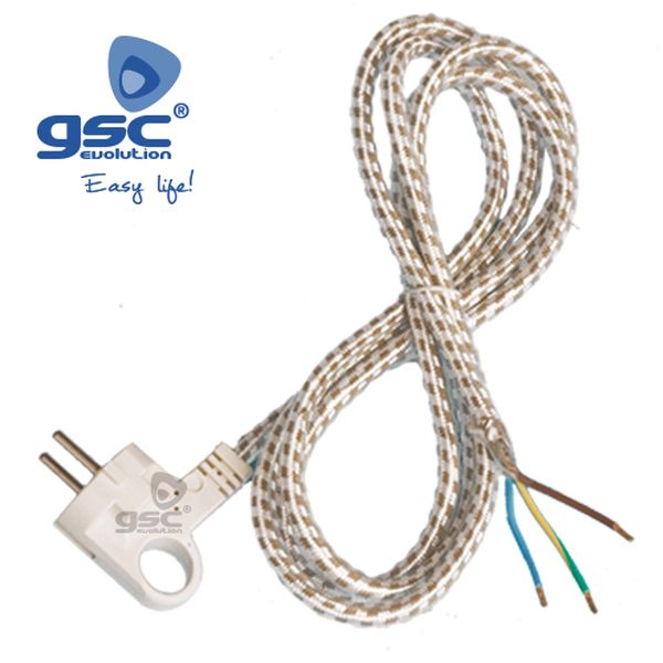 Connexion cable textile (3x1mm)2M 10/16A 250V | 001100239