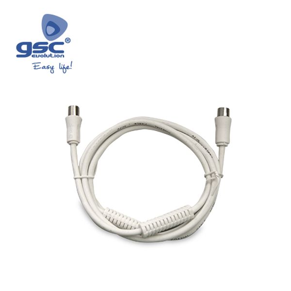 Rallonge coaxial Mâle vers Femelle blanche / 2.5M | 002601351