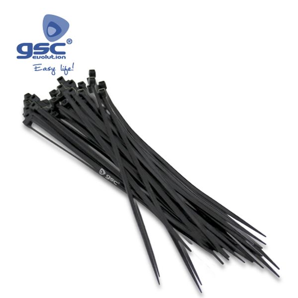 Pack 100 serres-cables 100% nylon 100x2.5mm Noir | 000900092