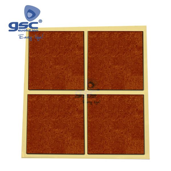 Set 4 feutres adhesifs carré 44x38mm - Marron | 003802774