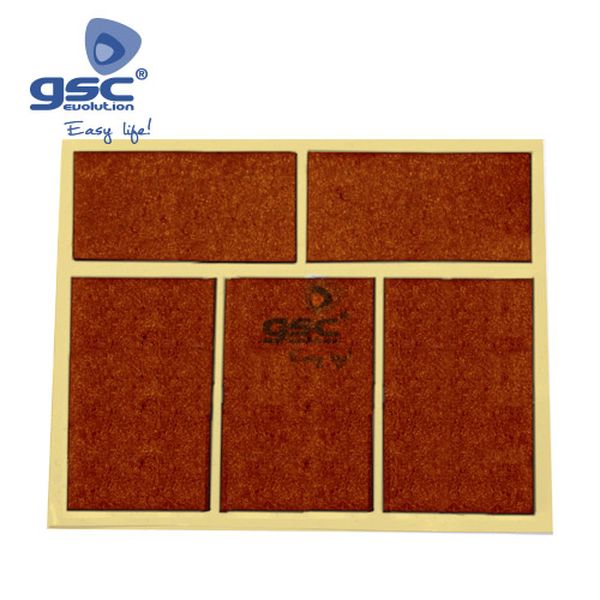 Set 5 feutres adhesifs carré 28x44mm - Marron | 003802773