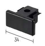 Luminaire Embout Fermeture noir 1 allumage
